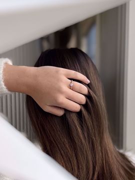 Shine Ring i 14 karat rosegull med rosa safirer