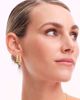 Philippa Studios Dome Pave Hoops X-large, forgylt sølv, zirkonia.