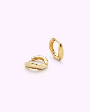 Philippa Studios Wave Hoops Small, forgylt sølv.