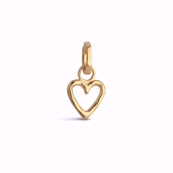 Enamel Copenhagen Charm  Organic Heart, forgylt sølv.