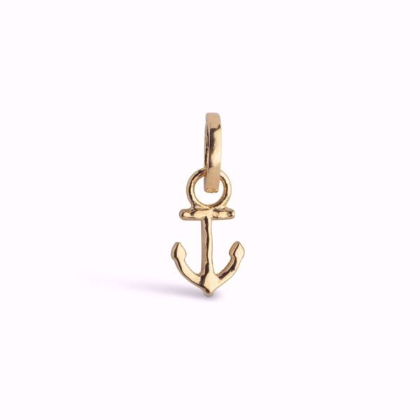 Enamel Copenhagen Steady Charm Anchor, forgylt sølv.