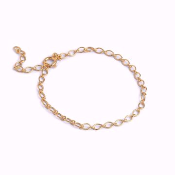 Enamel Copenhagen Simple Charm Armbånd, armbånd i forgylt sølv med åpne løkker for feste av charms.