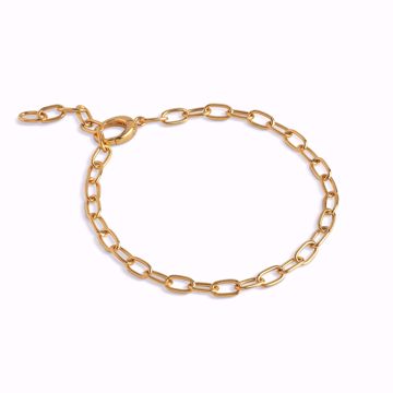 Enamel Copenhagen Medium Charm Armbånd, forgylt sølv.