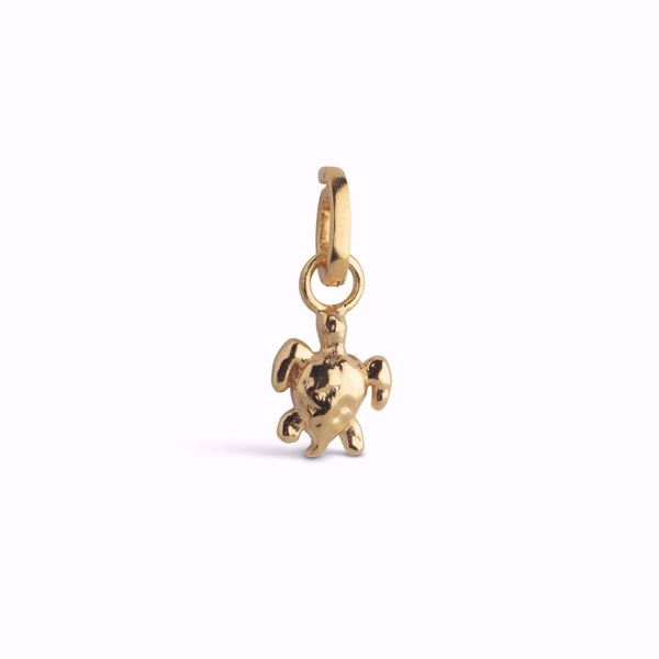Enamel Copenhagen Charm Calm Turtle, forgylt sølv.
