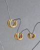 Philippa Studios Classic Satin Hoops Small. Forgylt sølv, børstet overflate. 