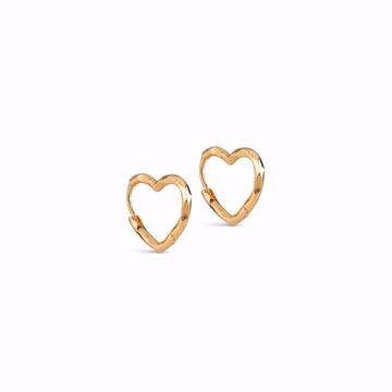 Enamel Copenhagen Øreringer Organic Heart Small. Forgylt sølv. 