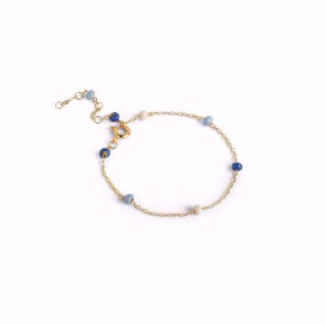Enamel Copenhagen Lola Bold Armbånd Marine. Forgylt sølv med emaljekuler. 