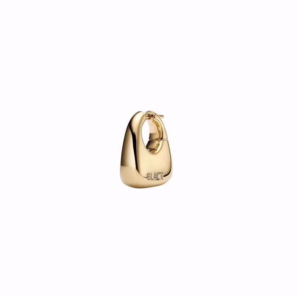 Maria Black Tote Øredobb Gold Medium. Forgylt sølv. 