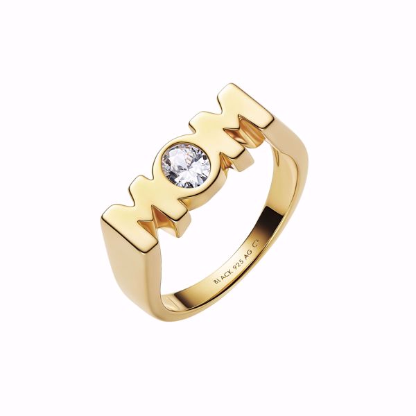 Maria Black Mom Royal Ring Gold. Forgylt sølv med zirkonia. 
