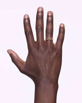 Maria Black Dad Royal Ring. Forgylt sølv med zirkonia. 