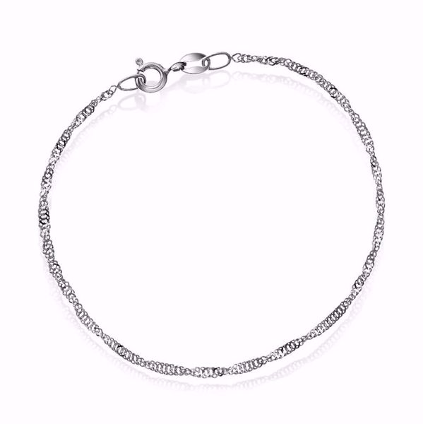 Singapore Armbånd Sølv. Rhodinert 925 sølv. 