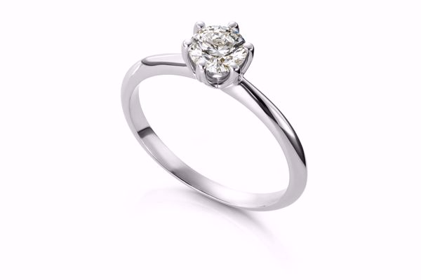 Alexandra Diamantring 585 hvitt gull 0,50 ct. TWSI