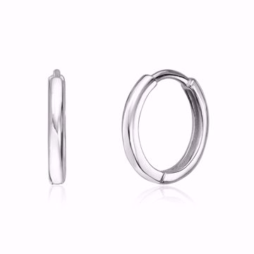 Smale øreringer i 925 sølv 2,2 x 14,4 mm. 