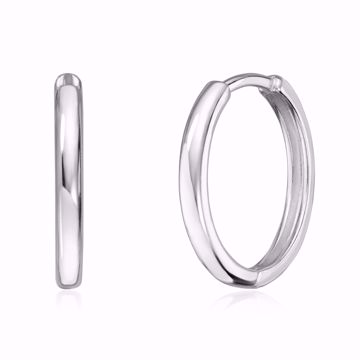 Smale øreringer i 925 sølv 2,2 x 17,8 mm. 