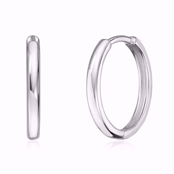Smale øreringer i 925 sølv 2,2 x 17,8 mm. 