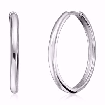Smale øreringer i 925 sølv 2,5 x 22,9 mm. 