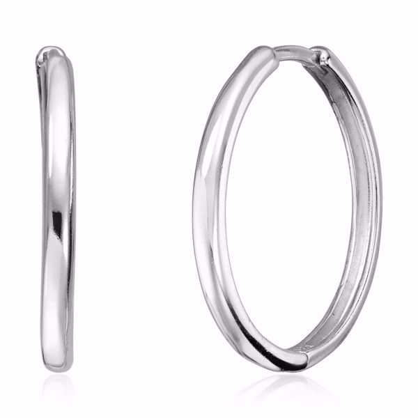 Smale øreringer i 925 sølv 2,5 x 22,9 mm. 