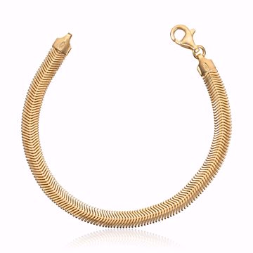 Armbånd Herringbone 925 forgylt sølv. 