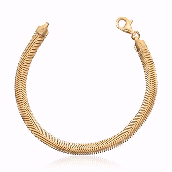 Armbånd Herringbone 925 forgylt sølv. 