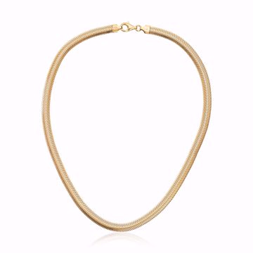 Halskjede Herringbone 925 forgylt sølv. Lengde 42 cm. 