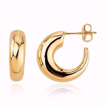 Chunky Øreringer i 585 gult gull.