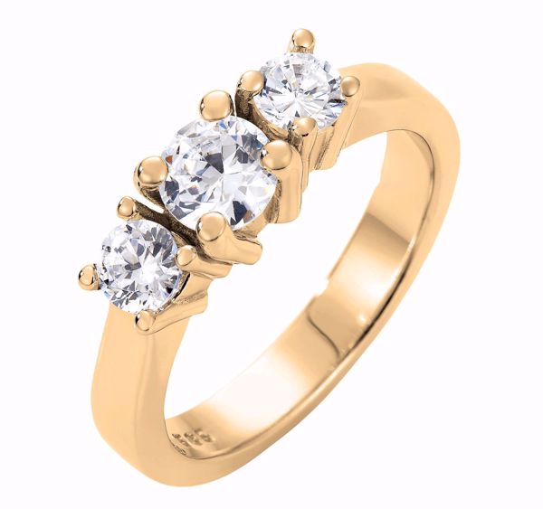 Kjærlighetsring diamantring 585 gult gull 0,35 ct. WSI