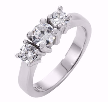 Kjærlighetsring diamantring 585 hvitt gull 0,35 ct. WSI