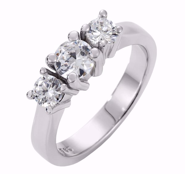 Kjærlighetsring diamantring 585 hvitt gull 0,35 ct. WSI