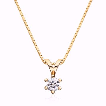 Margrete Enstens Diamantanheng i 585 gult gull 0,07 ct. WP1.