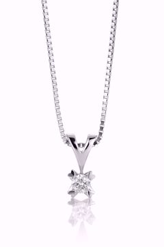 Ingrid Enstens Diamantanheng i 585 hvitt gull 0,10ct. WP1