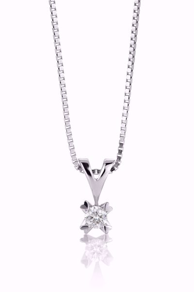 Ingrid Enstens Diamantanheng i 585 hvitt gull 0,10ct. WP1