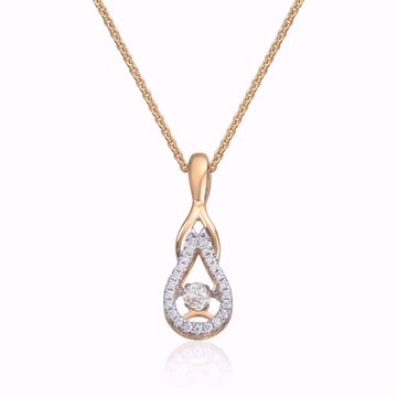 Dancing Diamond - anheng i 585 gult gull 0,18 ct. WSI