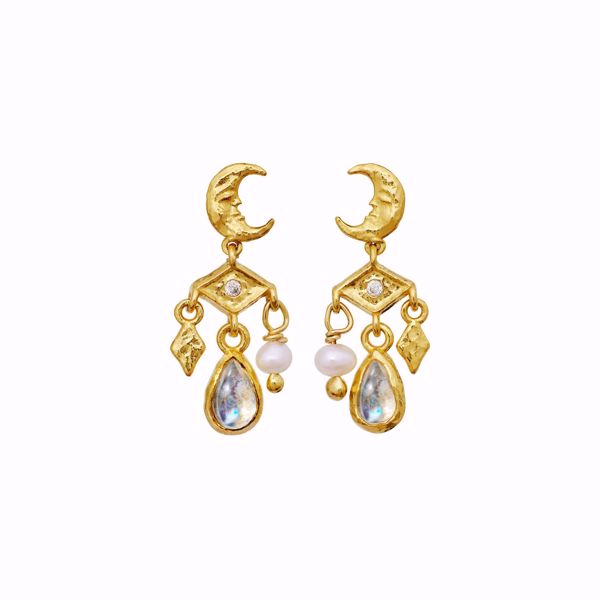 Maanesten Colline Øredobber - 925 forgylt sterlingsølv. 