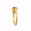 Maanesten Capulet Ring - 925 forgylt sølv med dyp rosa granat