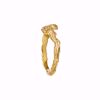 Maanesten Frida Ring - 925 forgylt sølv, champagnefarget zirkonia. 
