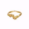 Maanesten Frida Ring - 925 forgylt sølv, champagnefarget zirkonia. 