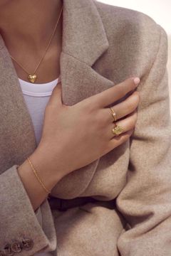 Maanesten Lisa Ring - 925 forgylt sølv, opal.