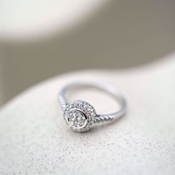 EC 1914 Diamantring - 585 hvitt gull 0,50 ct. WSI