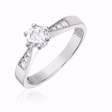 Espeland Margrete Diamantring - 585 hvitt gull 0,39 ct. WSI
