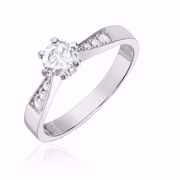 Espeland Margrete Diamantring - 585 hvitt gull 0,39 ct. WSI