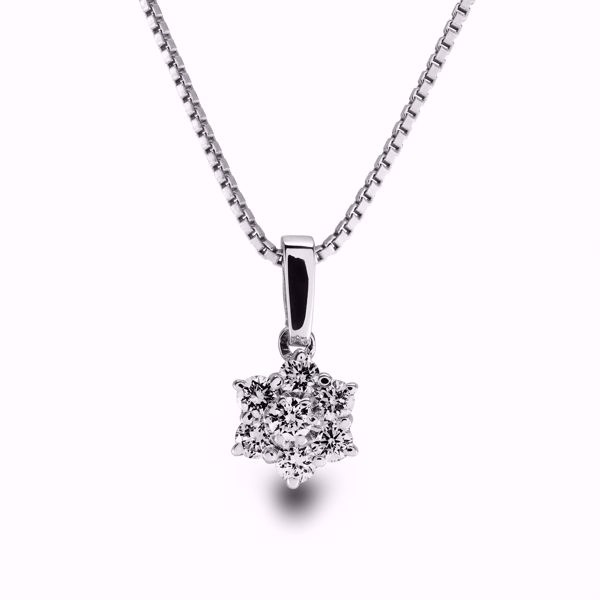 Espeland Fiona Diamantanheng, rosett - 585 hvitt gull 0,50 ct. TWSI