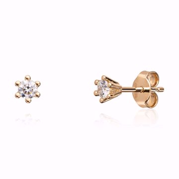 Margrete Enstens Diamantøredobber - 585 gult gull 0,15 ct. WSI