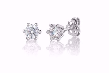 Margrete Enstens Diamantøredobber - 585 hvitt gull 0,15 ct. WSI