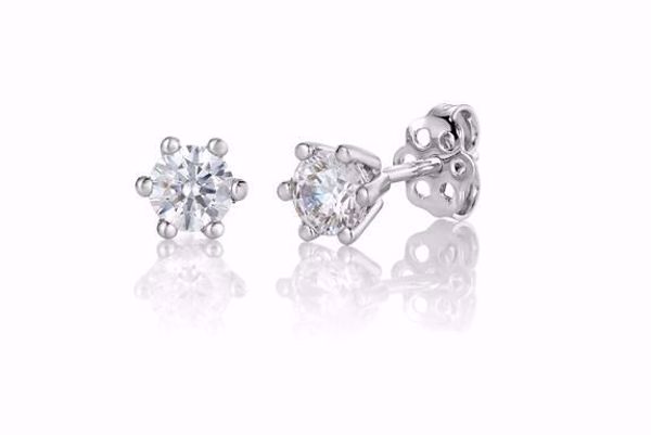Margrete Enstens Diamantøredobber - 585 hvitt gull 0,15 ct. WSI