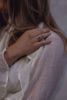 Espeland Olivia Diamantring med Topas - 585 gult gull 0,12 ct. WSI. Modellbilde.