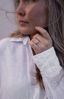 Kjærlighetsring diamantring 585 hvitt gull 0,35 ct. WSI. Modellbilde. 