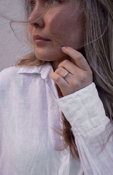 Kjærlighetsring diamantring 585 hvitt gull 0,35 ct. WSI