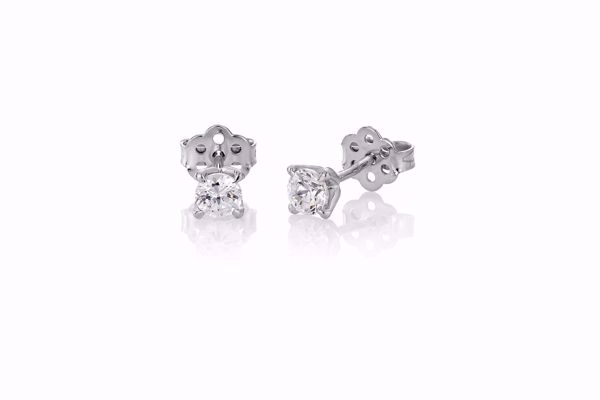 Maud Enstens Diamantøredobber - 585 hvitt gull 0,50 ct. WSI