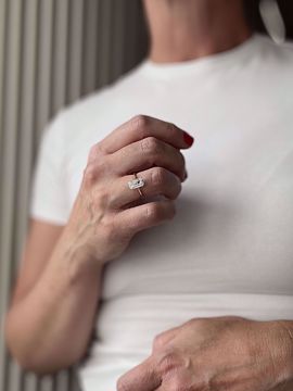Estelle Diamantring lab-grown, 585 gult gull 3,00 ct. RVS. 