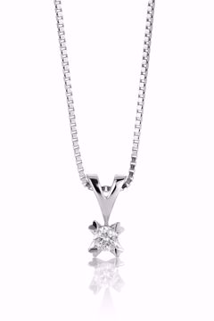 Ingrid Enstens Diamantanheng - 585 hvitt gull 0,05 ct. WP1 